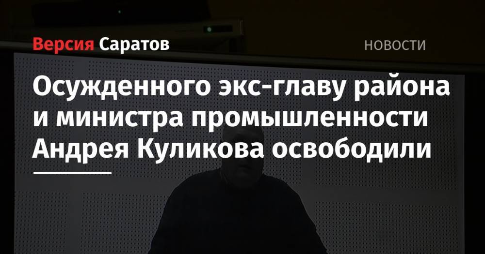 Осужденного экс-главу района и министра промышленности Андрея Куликова освободили