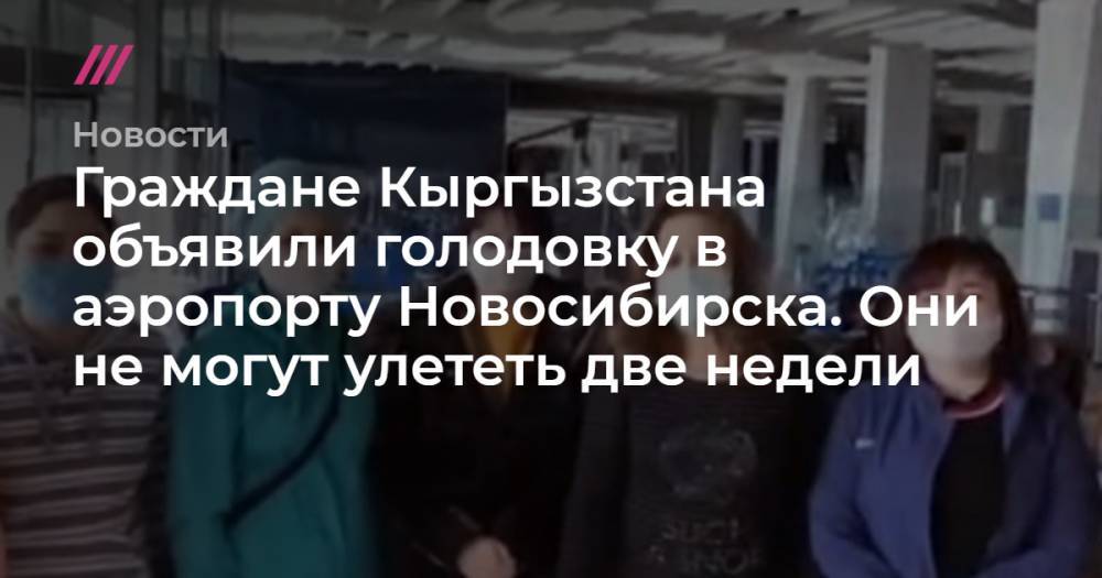 Граждане Кыргызстана объявили голодовку в аэропорту Новосибирска. Они не могут улететь две недели