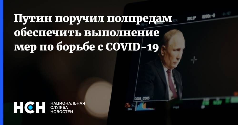 Путин поручил полпредам обеспечить выполнение мер по борьбе с COVID-19