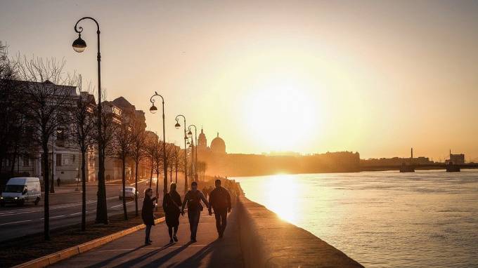 Во вторник в Петербурге ожидается солнечная погода