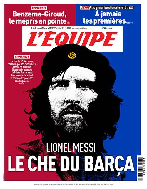 Французский журнал поместил Месси на обложку, сравнив его с Че Геварой