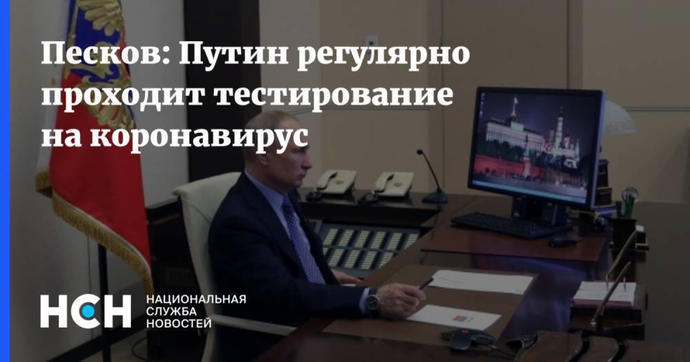 Песков: Путин регулярно проходит тестирование на коронавирус