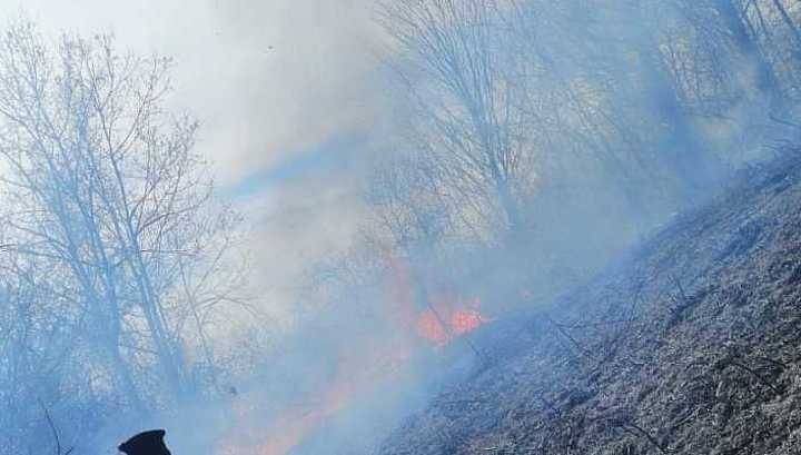 В районе Сочи ликвидируют мощный лесной пожар