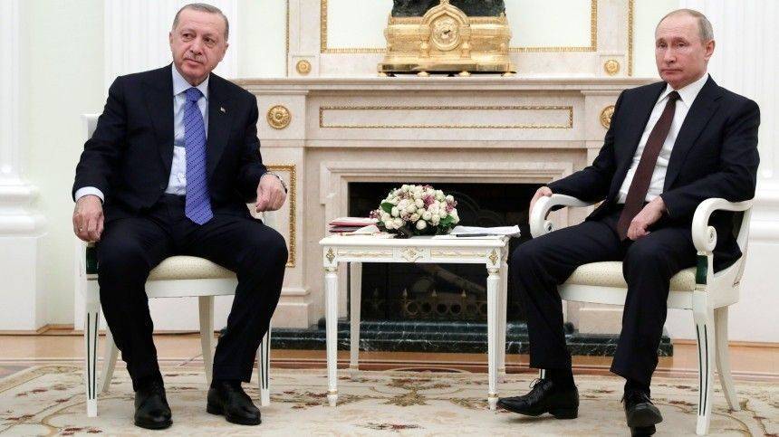 Путин на встрече с Эрдоганом назвал трагедией гибель турецких солдат