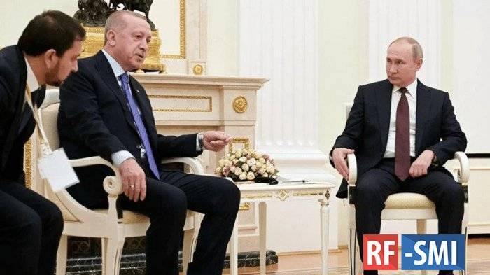 Переговоры Путина и Эрдогана в Кремле завершились