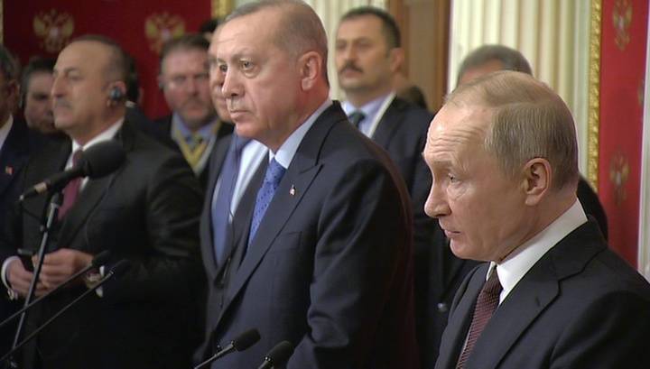 Путин и Эрдоган договорились о прекращения огня в Идлибе