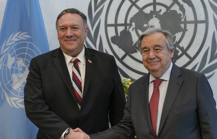 Помпео провёл переговоры с генсеком ООН о ситуации на Ближнем Востоке