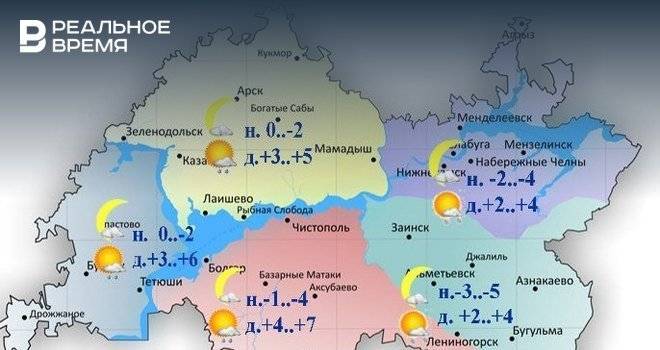 8 марта температура воздуха в Татарстане поднимется до +7 градусов