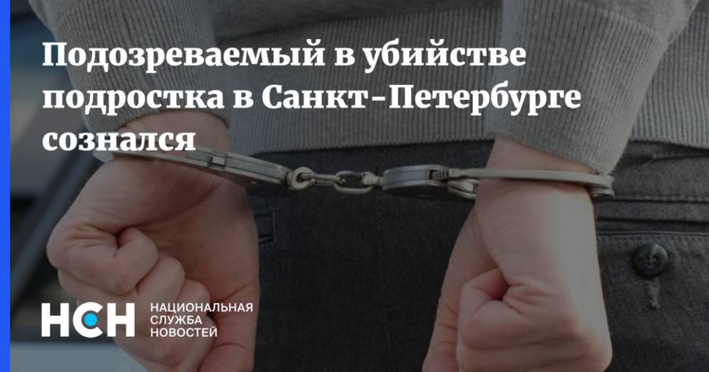 Подозреваемый в убийстве подростка в Санкт-Петербурге сознался