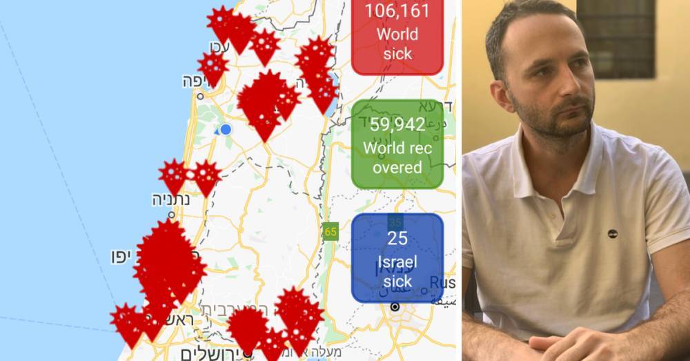 Впервые: карта Израиля с местами заражения коронавирусом