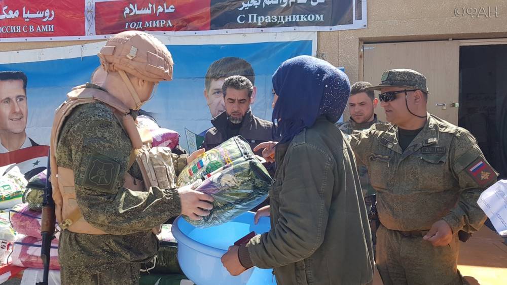 Российские военные доставили гуманитарную помощь жителям провинции Эс-Сувейда