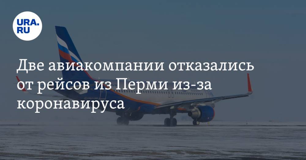 Две авиакомпании отказались от рейсов из Перми из-за коронавируса