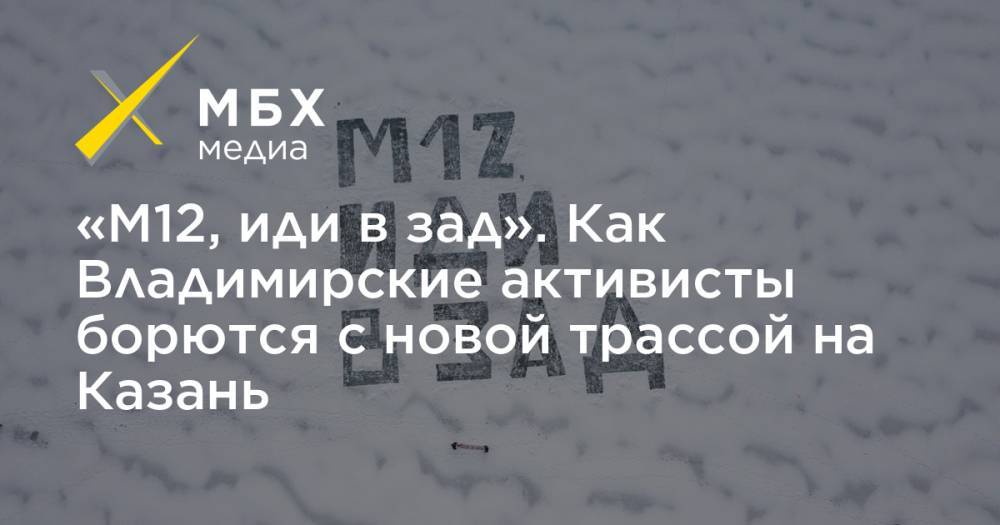 «М12, иди в зад». Как Владимирские активисты борются с новой трассой на Казань