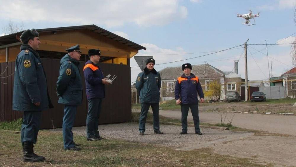МЧС России в Воронежской области впервые провело противопожарный рейд с помощью дронов