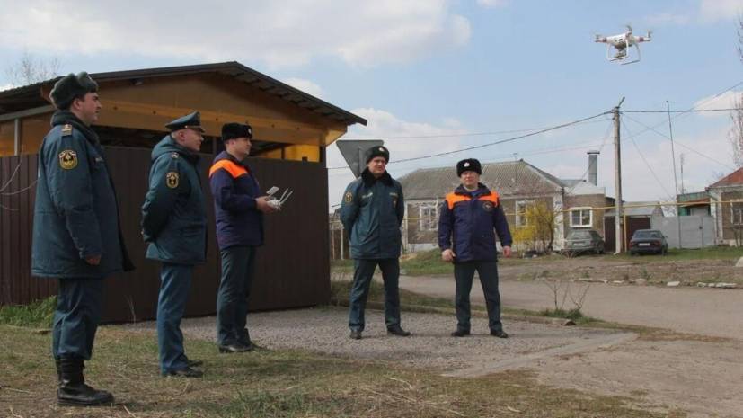 Спасатели провели противопожарный рейд с помощью беспилотников в Воронежской области