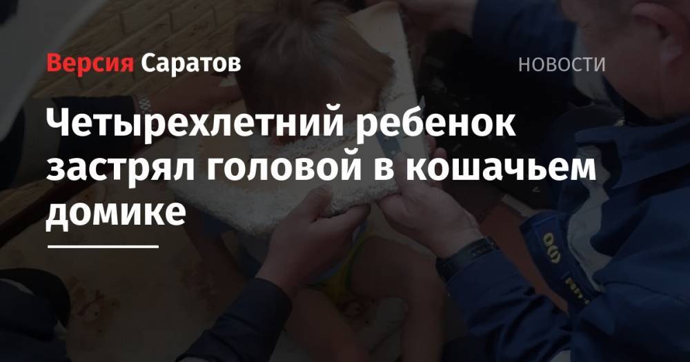 Четырехлетний ребенок застрял головой в кошачьем домике