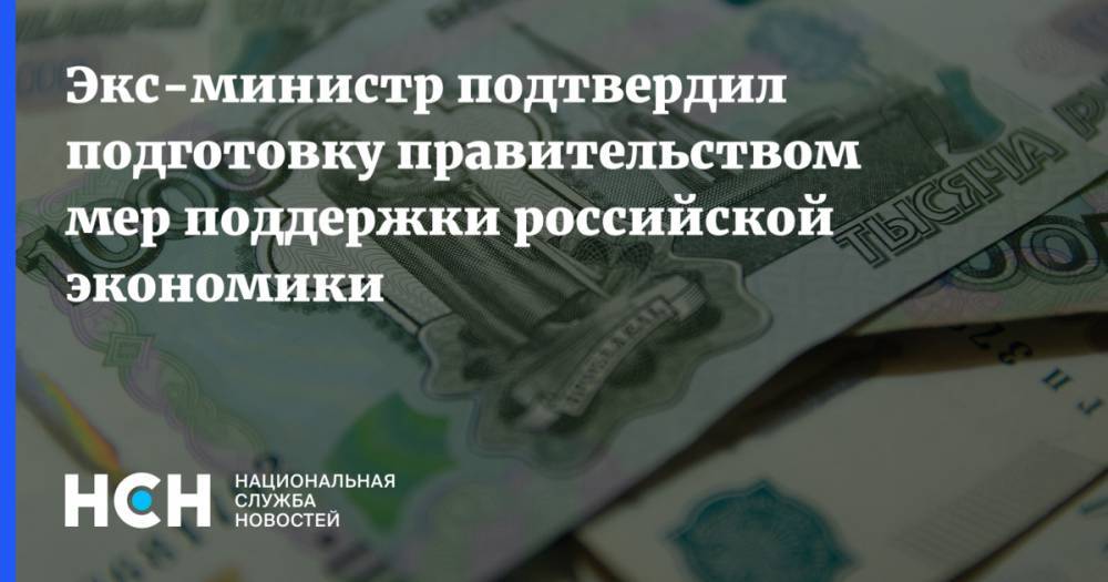 Экс-министр подтвердил подготовку правительством мер поддержки российской экономики