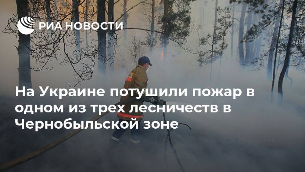 На Украине потушили пожар в одном из трех лесничеств в Чернобыльской зоне