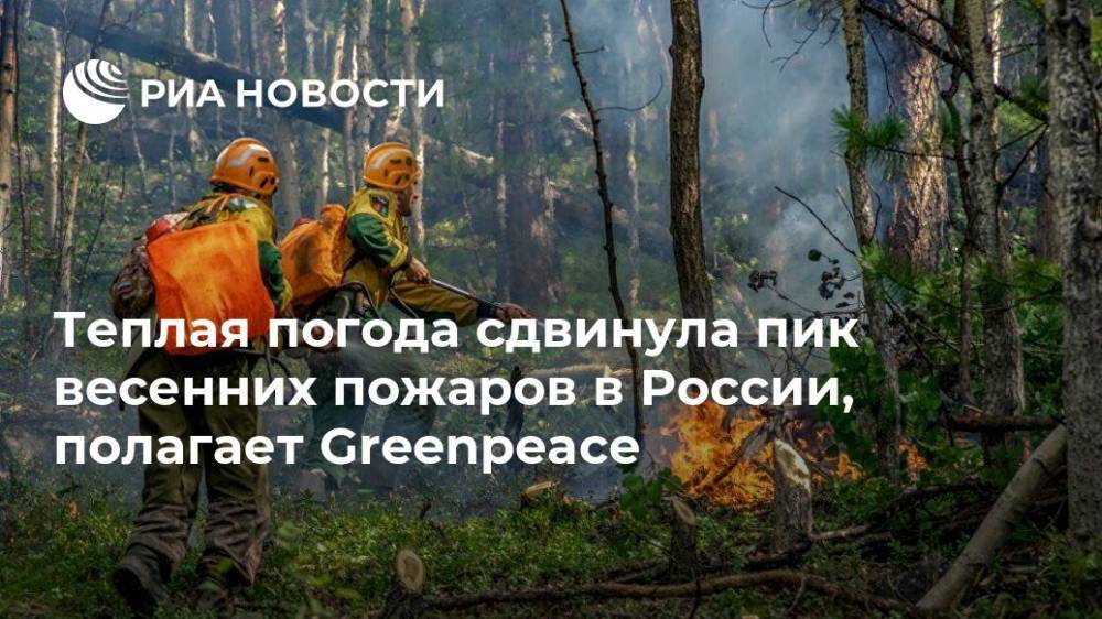 Теплая погода сдвинула пик весенних пожаров в России, полагает Greenpeace