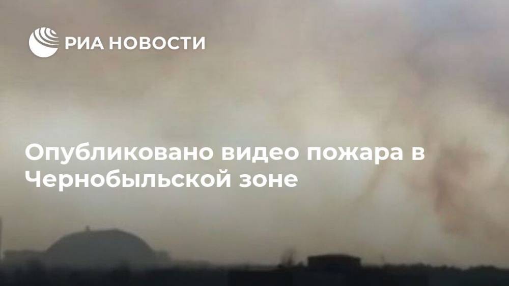 Опубликовано видео пожара в Чернобыльской зоне