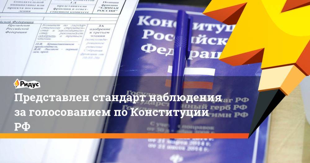 Представлен стандарт наблюдения за голосованием по Конституции РФ