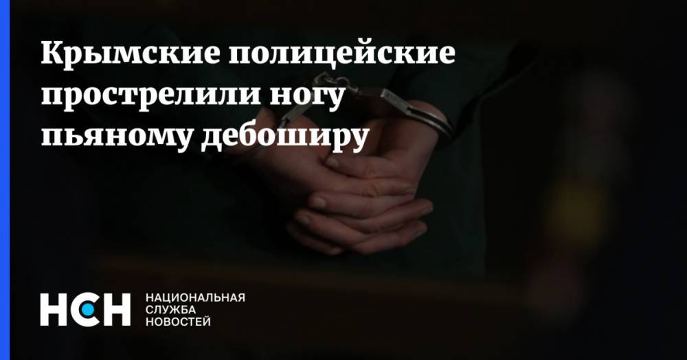 Крымские полицейские прострелили ногу пьяному дебоширу
