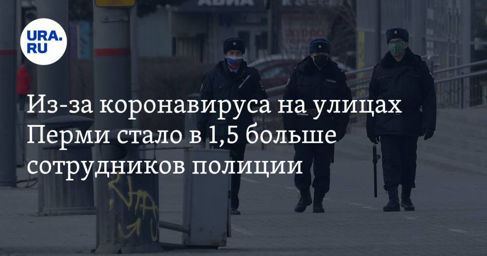 Из-за коронавируса на улицах Перми стало в 1,5 больше сотрудников полиции