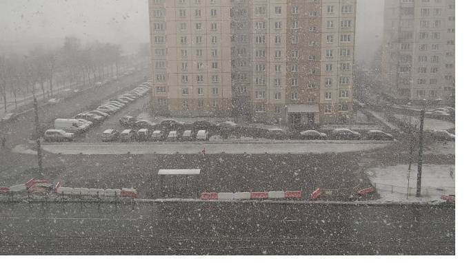 В среду в Петербурге будет прохладно, ожидается мокрый снег