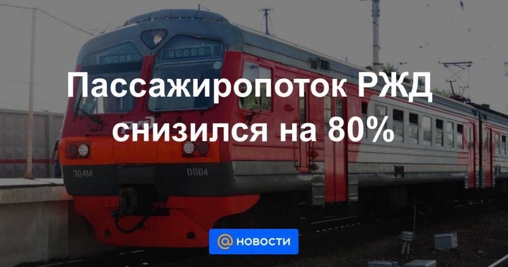 Пассажиропоток РЖД снизился на 80%