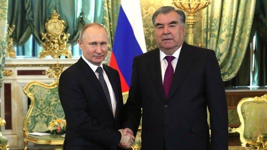 Президент Таджикистана поблагодарил Путина за оказанную гуманитарную помощь