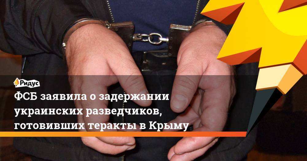 ФСБ заявила озадержании украинских разведчиков, готовивших теракты вКрыму