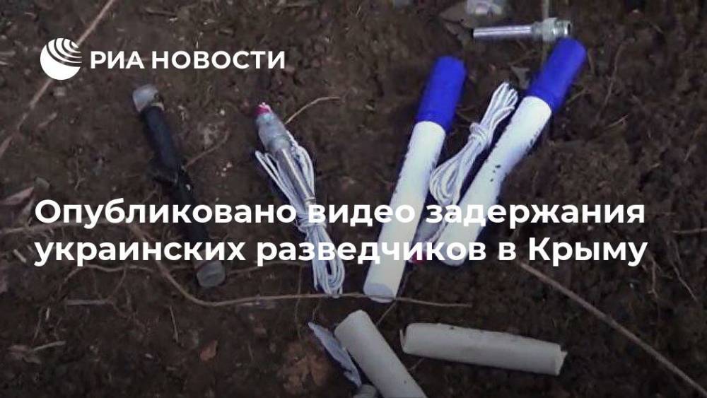 Опубликовано видео задержания украинских разведчиков в Крыму