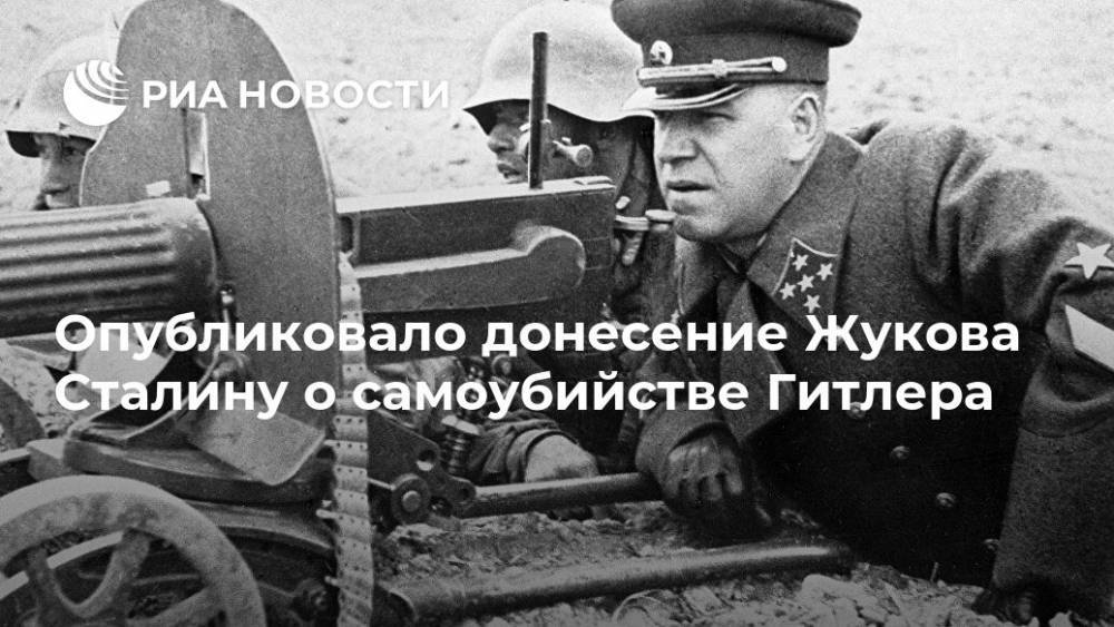 Опубликовало донесение Жукова Сталину о самоубийстве Гитлера