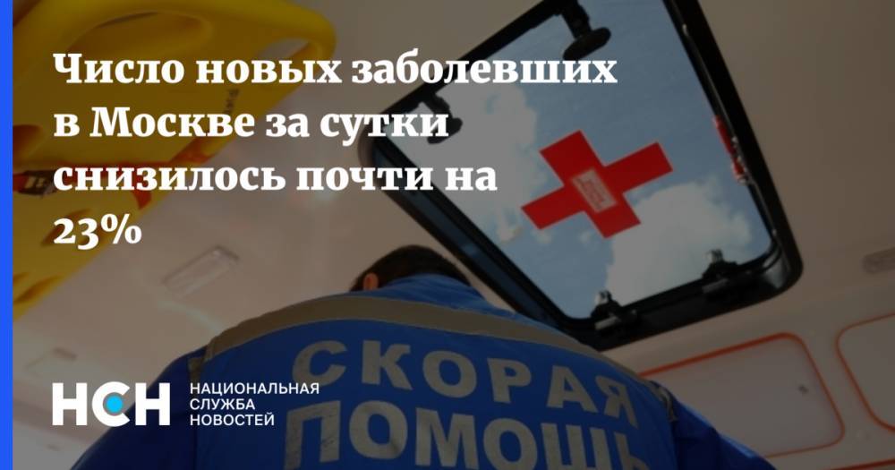 Число новых заболевших в Москве за сутки снизилось почти на 23%