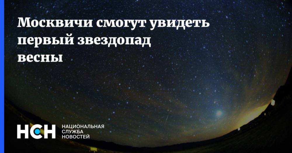 Москвичи смогут увидеть первый звездопад весны