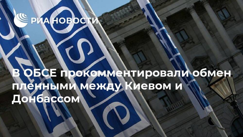 В ОБСЕ прокомментировали обмен пленными между Киевом и Донбассом