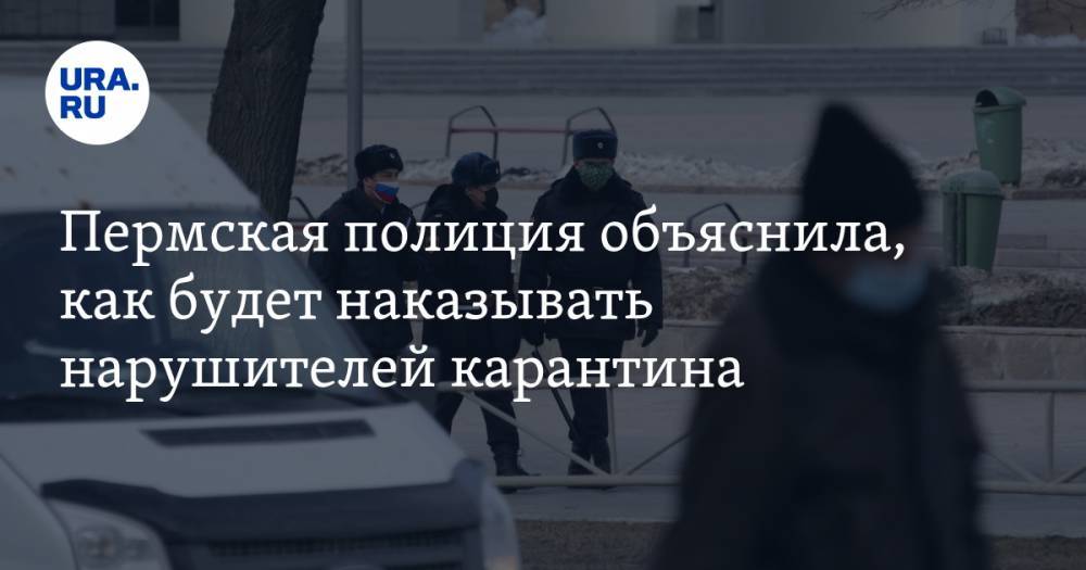 Пермская полиция объяснила, как будет наказывать нарушителей карантина