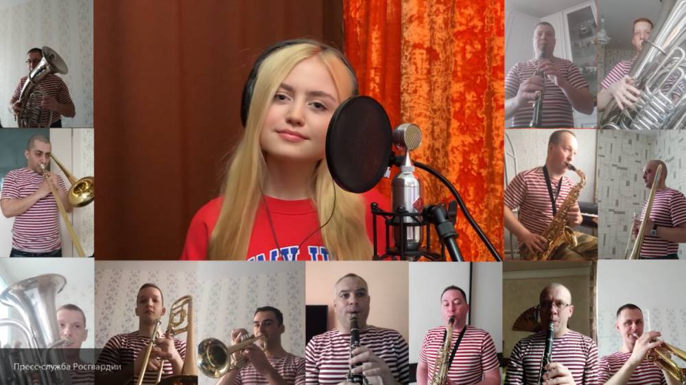 Участница "Голос.Дети" спела с росгвардейцами песню Льва Лещенко на самоизоляции