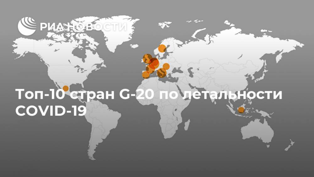 Топ-10 стран G-20 по летальности COVID-19