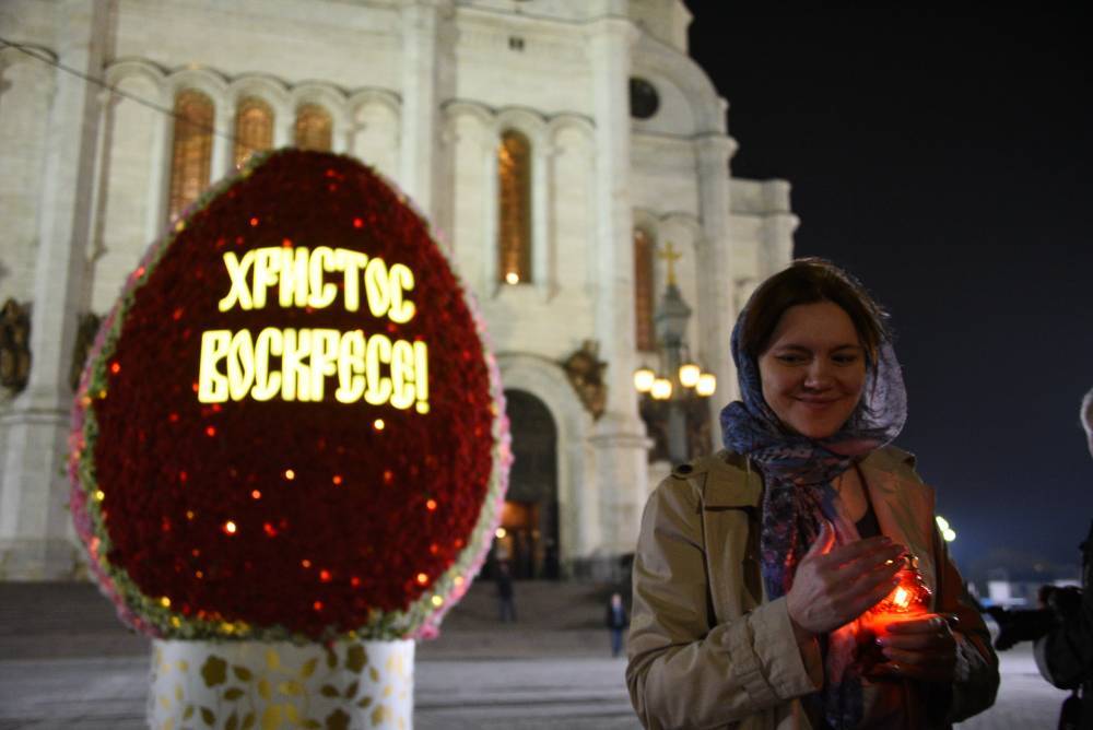 Власти Москвы назвали число людей, пришедших на пасхальные службы
