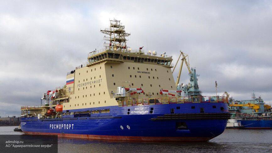 Минпромторг заявил, что ожидает сдачу ледокола "Виктор Черномырдин" в 2020 году