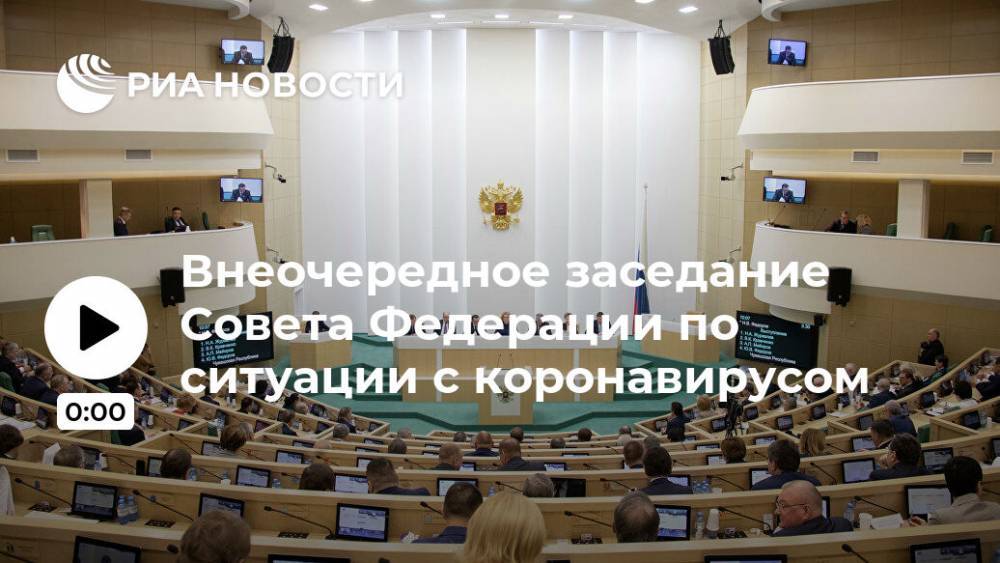Внеочередное заседание Совета Федерации по ситуации с коронавирусом