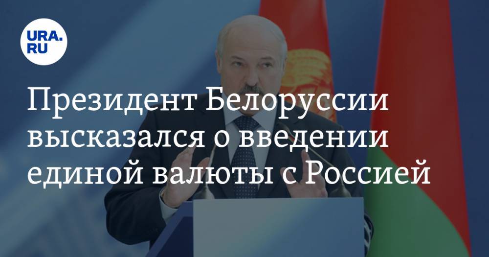 Президент Белоруссии высказался о введении единой валюты с Россией