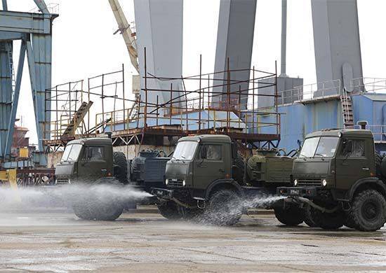 В Крыму прошла дезинфекция предприятий оборонно-промышленного комплекса