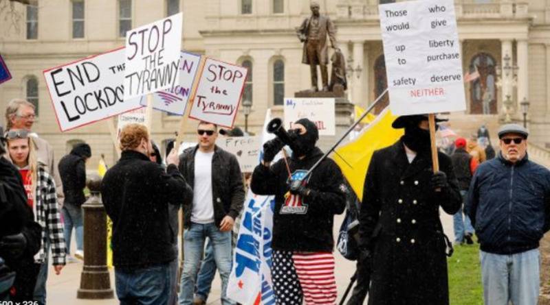 В нескольких штатах США – массовые протесты против продолжения карантина