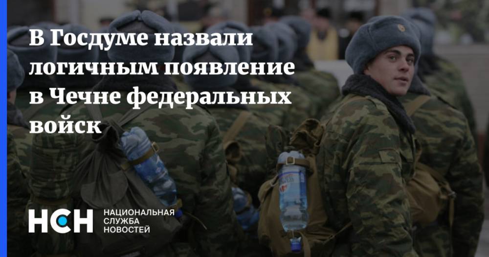 В Госдуме назвали логичным появление в Чечне федеральных войск