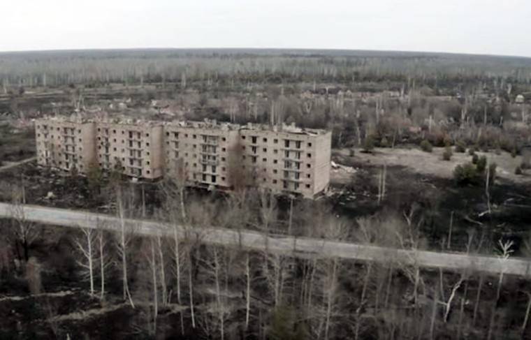 Сгоревший Чернобыль сняли с дрона