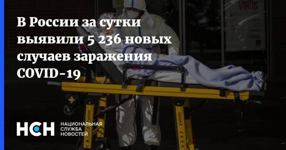 В России за сутки выявили 5 236 новых случаев заражения COVID-19