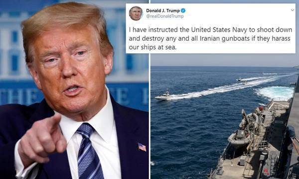 Трамп приказал уничтожать боевые корабли Ирана, «преследующие» ВМС США