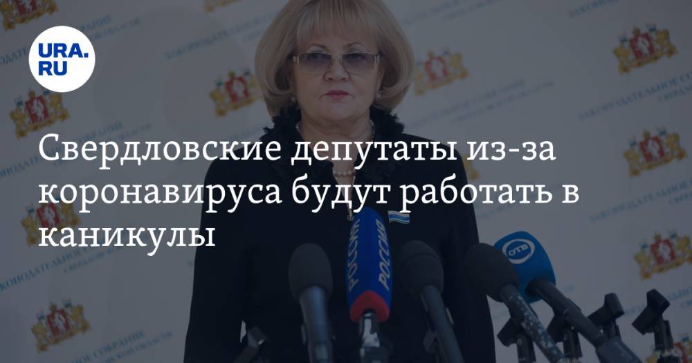 Свердловские депутаты из-за коронавируса будут работать в каникулы